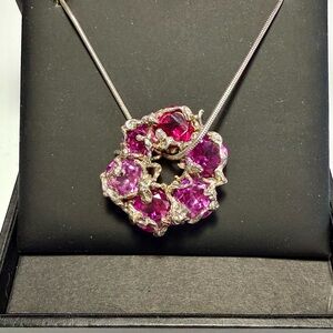 Elegant Pink Gemstone Necklace